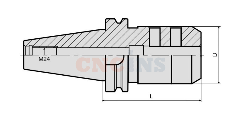 Патрон для концевых фрез с хвостовиком Weldon BT50-SLA25-200