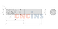 HPM1.z4.20.30.U19/60.115.38/40.R60.TiAlSiXN Фреза концевая твердосплавная